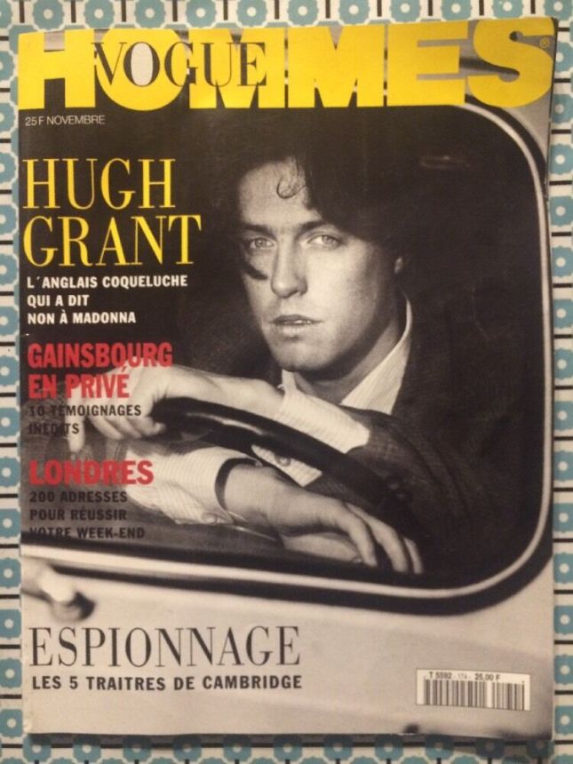 VOGUE HOMMES magazine side cover Issue 174  November 1994