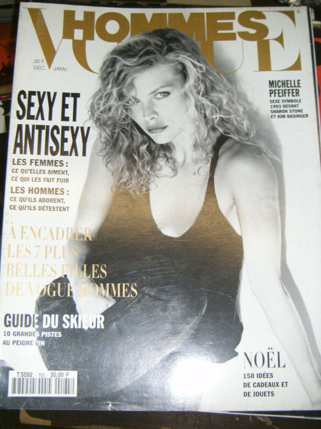 VOGUE HOMMES magazine side cover Issue 165  December 1994/ January 1995 