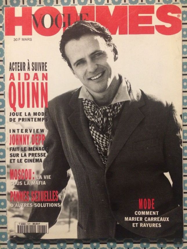 VOGUE HOMMES magazine side cover Issue 177  March 1995
