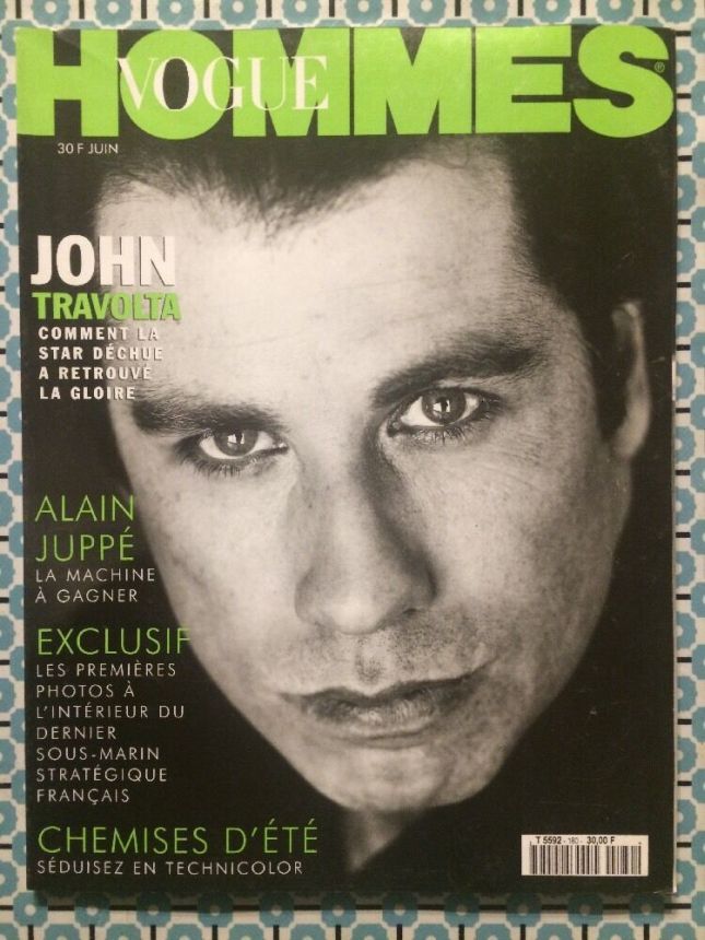 VOGUE HOMMES magazine side cover Issue 180  June 1995