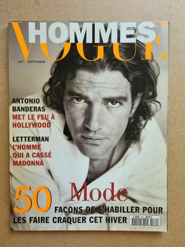 VOGUE HOMMES magazine side cover Issue 182  September 1995