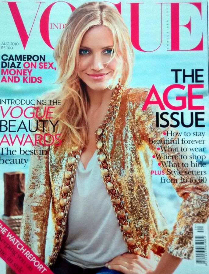 VOGUE INDIA magazine side cover  August 2010
