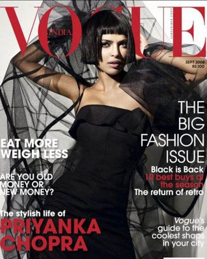 VOGUE INDIA magazine side cover  September 2008