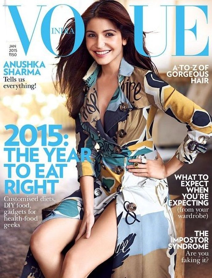 VOGUE INDIA magazine side cover  January 2015