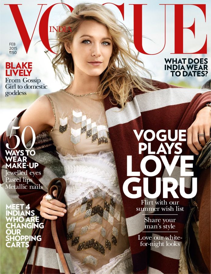 VOGUE INDIA magazine side cover  February 2015
