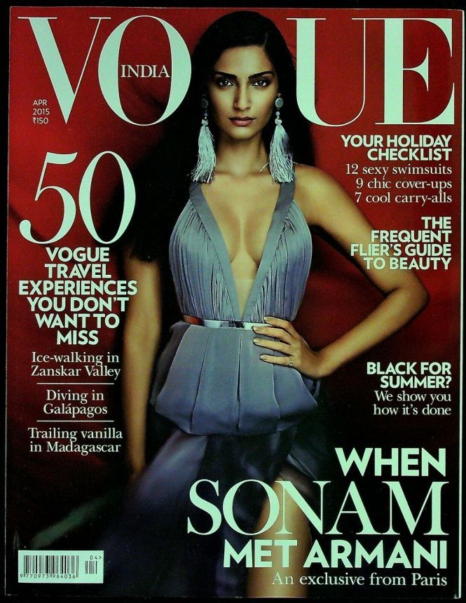 VOGUE INDIA magazine side cover  April 2015