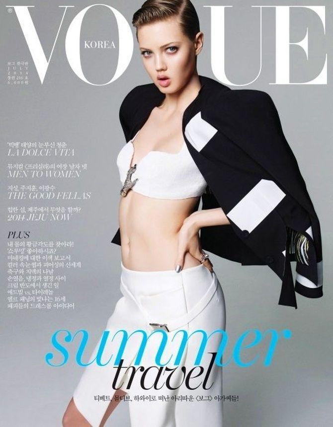 VOGUE KOREA magazine side cover  July 2014
