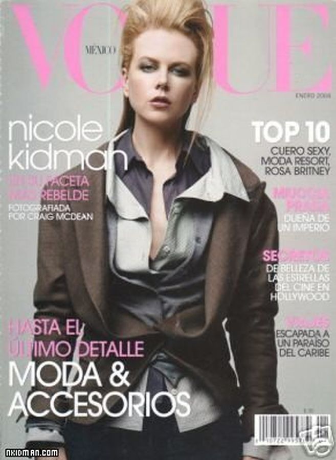 VOGUE MEXICO magazine side cover  January 2004