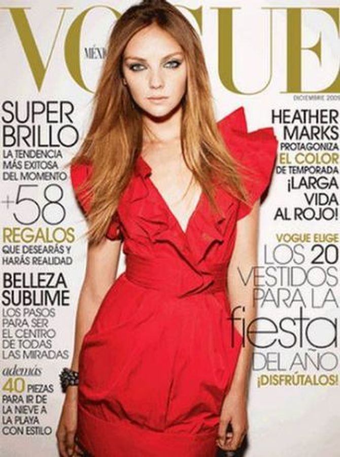 VOGUE MEXICO magazine side cover  December 2009