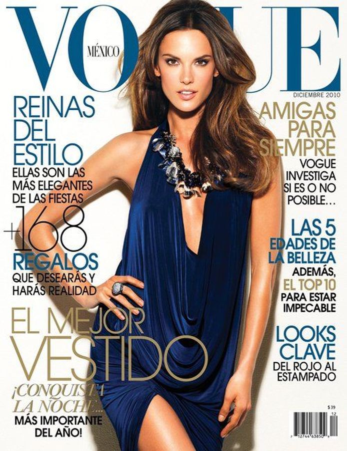VOGUE MEXICO magazine side cover  December 2010