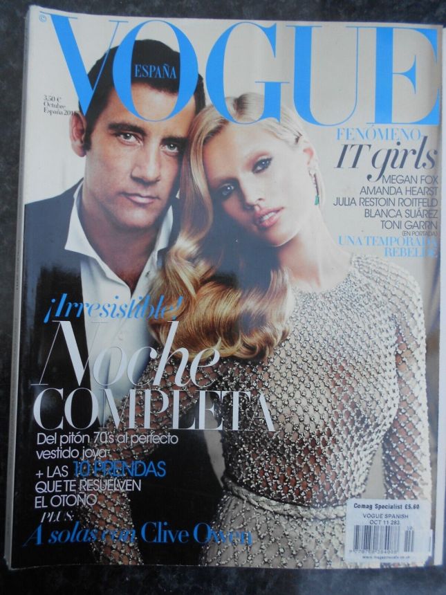 VOGUE MEXICO magazine side cover  October 2011