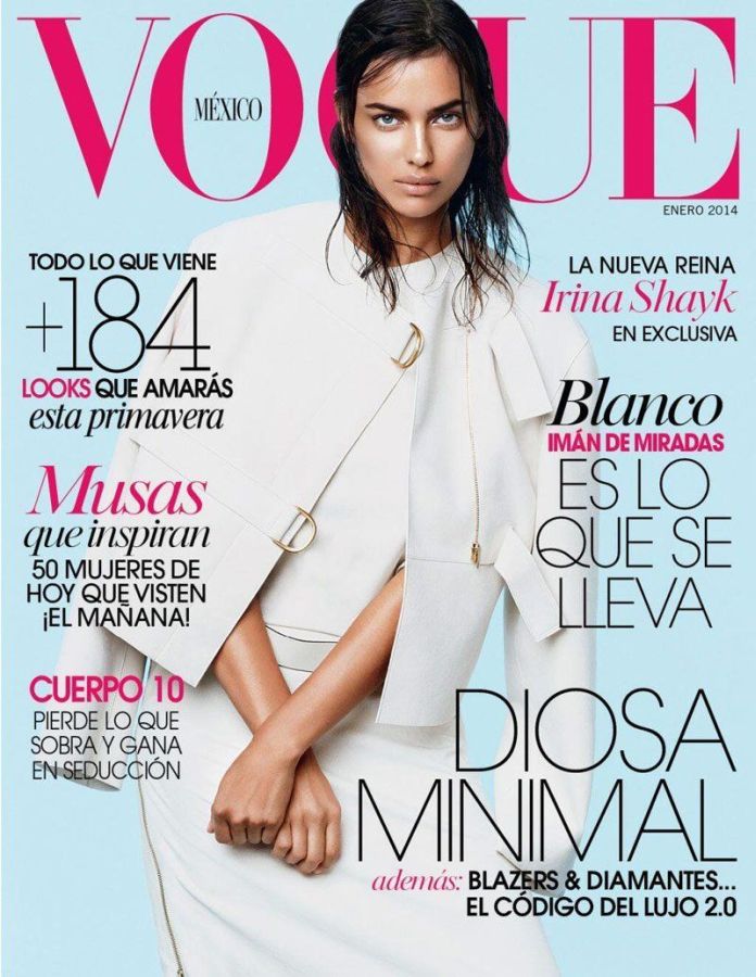 VOGUE MEXICO magazine side cover  January 2014