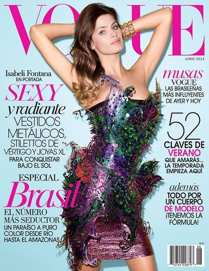 VOGUE MEXICO magazine side cover  June 2014