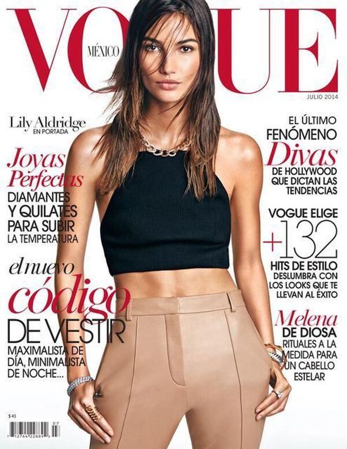 VOGUE MEXICO magazine side cover  July 2014