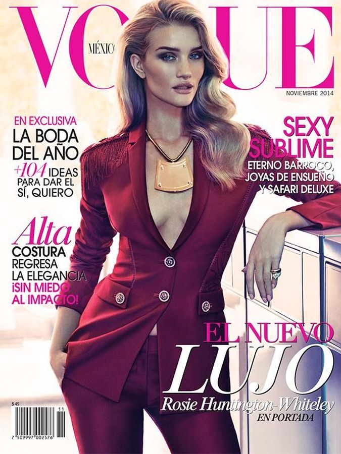 VOGUE MEXICO magazine side cover  November 2014