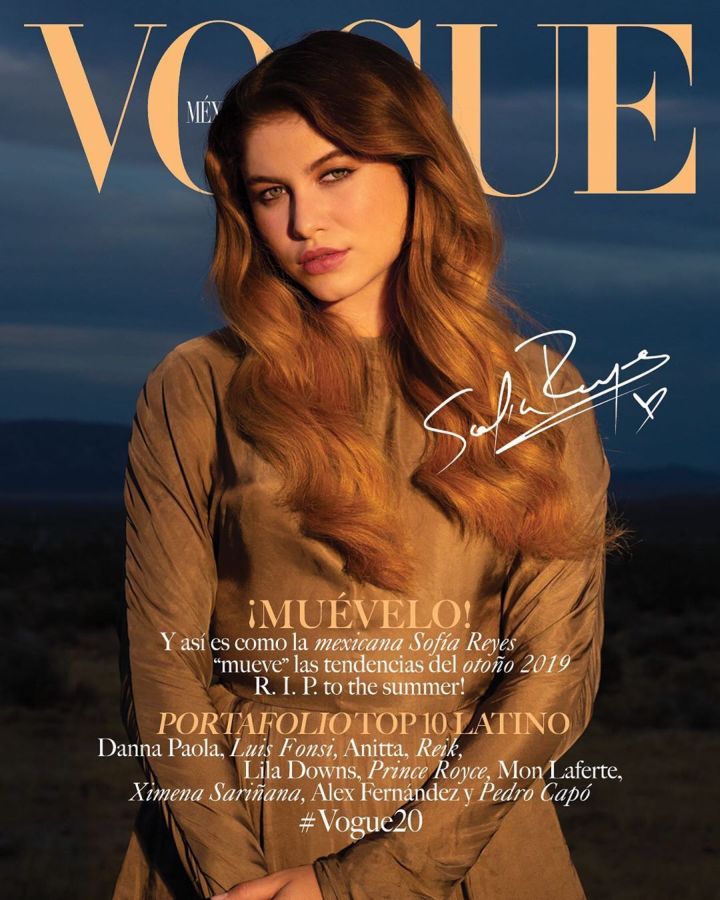 VOGUE MEXICO magazine side cover  August 2019