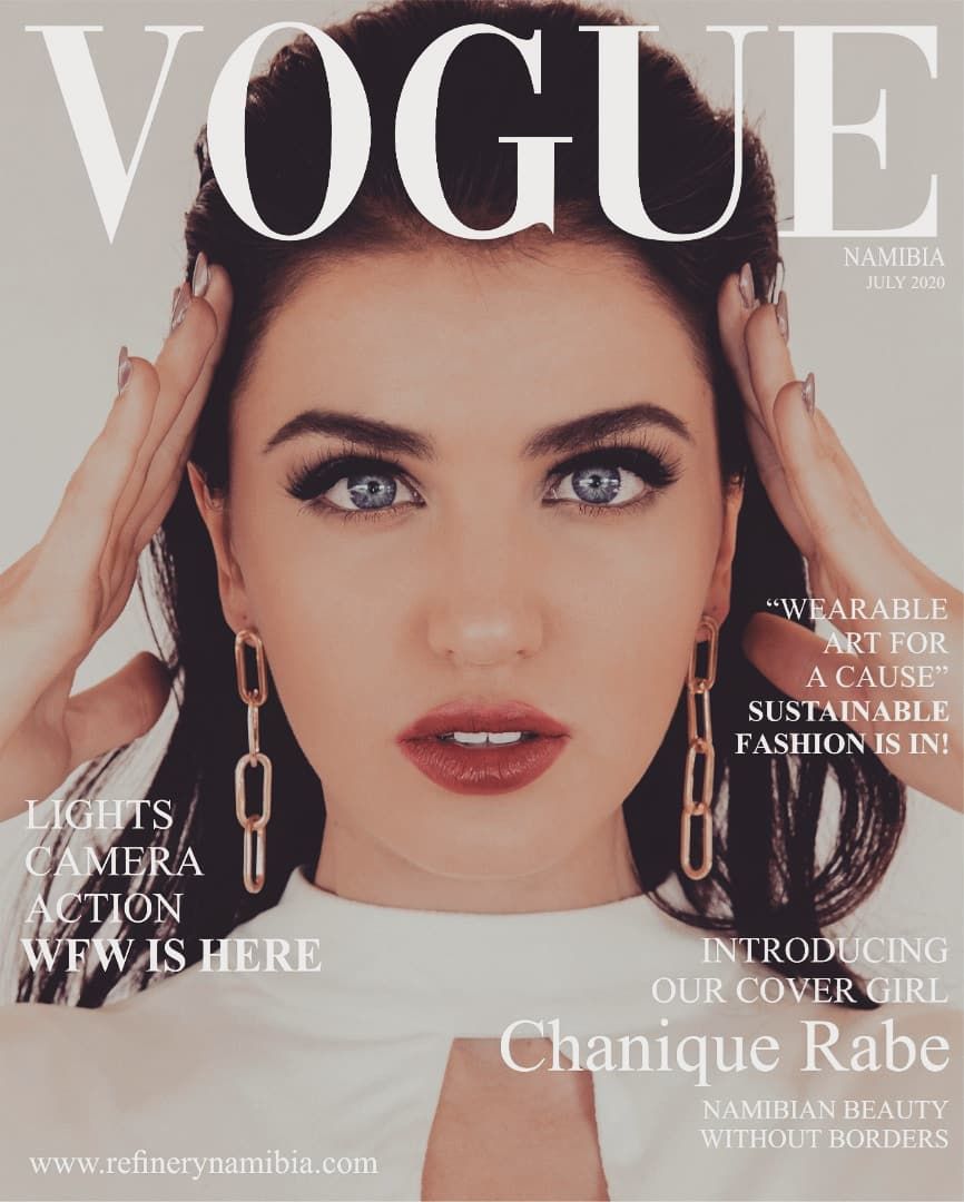 VOGUE NAMIBIA magazine side cover  July 2020