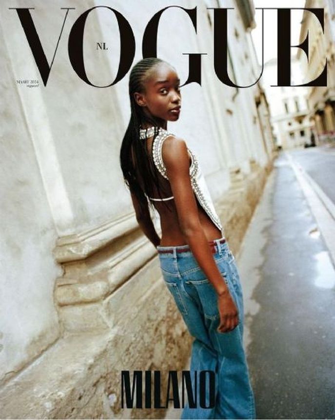 VOGUE NETHERLANDS magazine side cover  March 2024