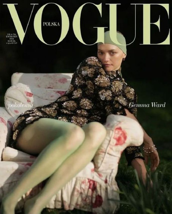 VOGUE POLAND magazine side cover  April 2024