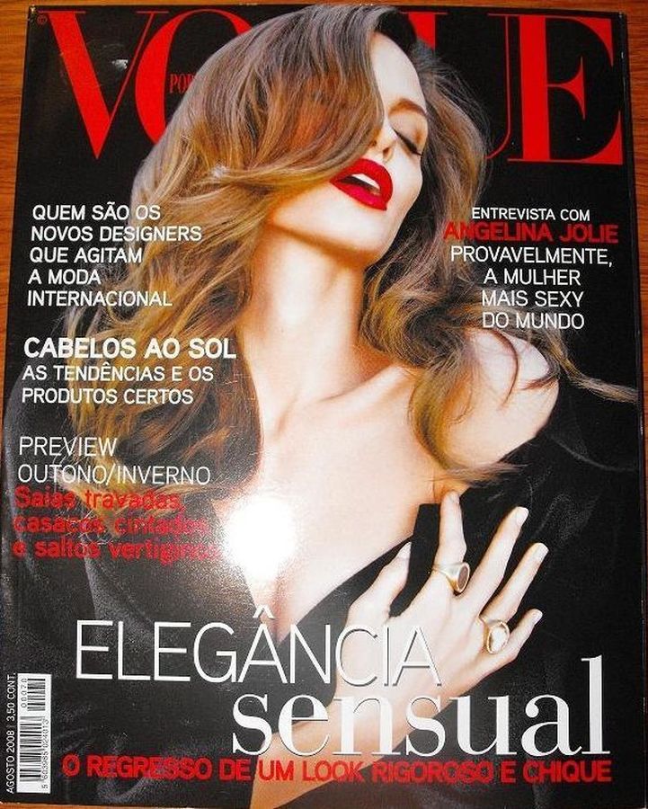 VOGUE PORTUGAL magazine side cover  August 2008