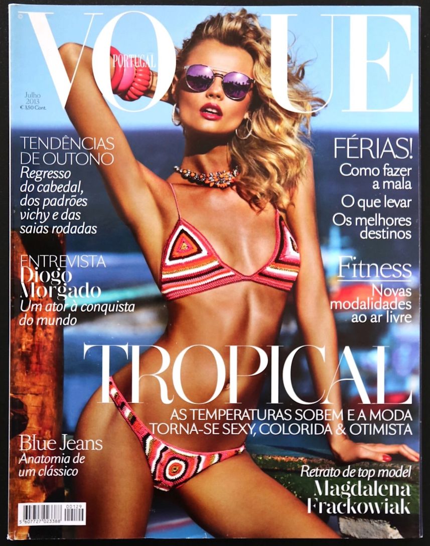 VOGUE PORTUGAL magazine side cover  July 2013