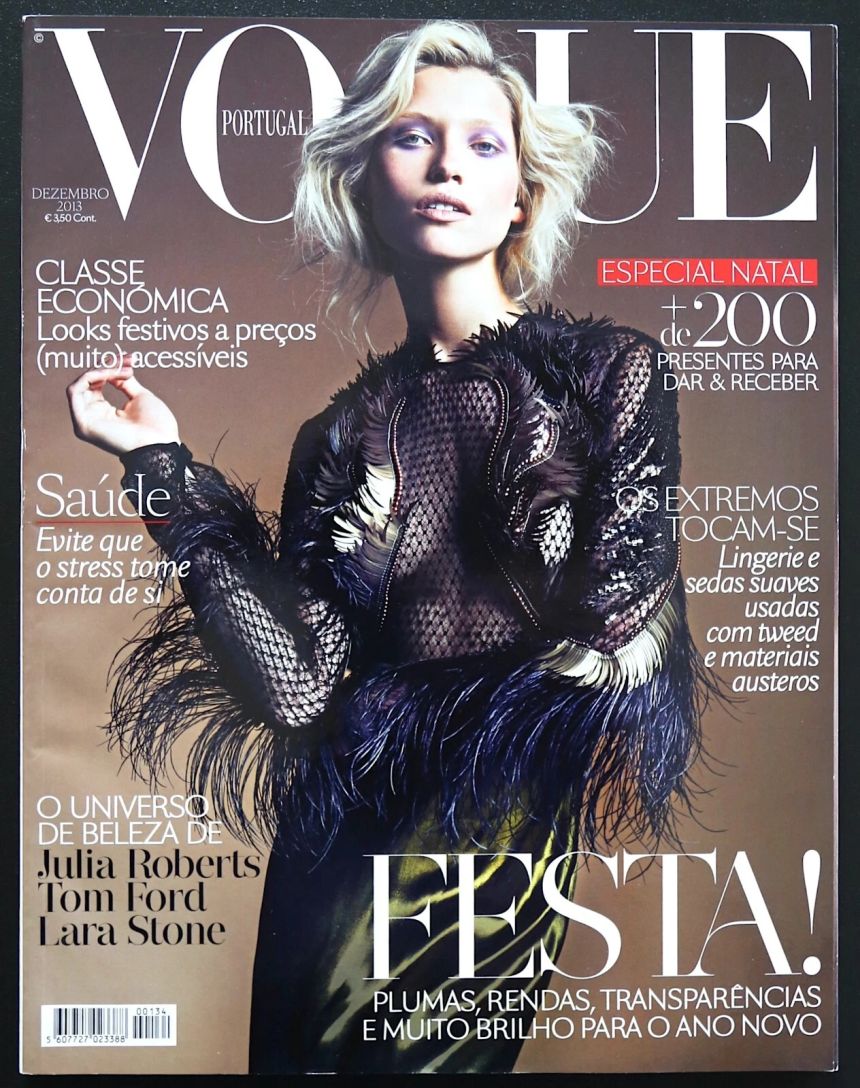 VOGUE PORTUGAL magazine side cover  December 2013