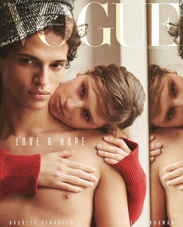 VOGUE PORTUGAL magazine side cover  December 2023
