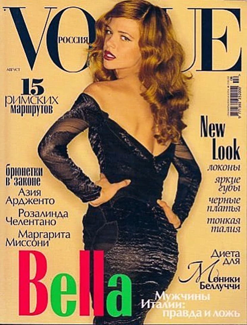 VOGUE RUSSIA magazine side cover  August 2004