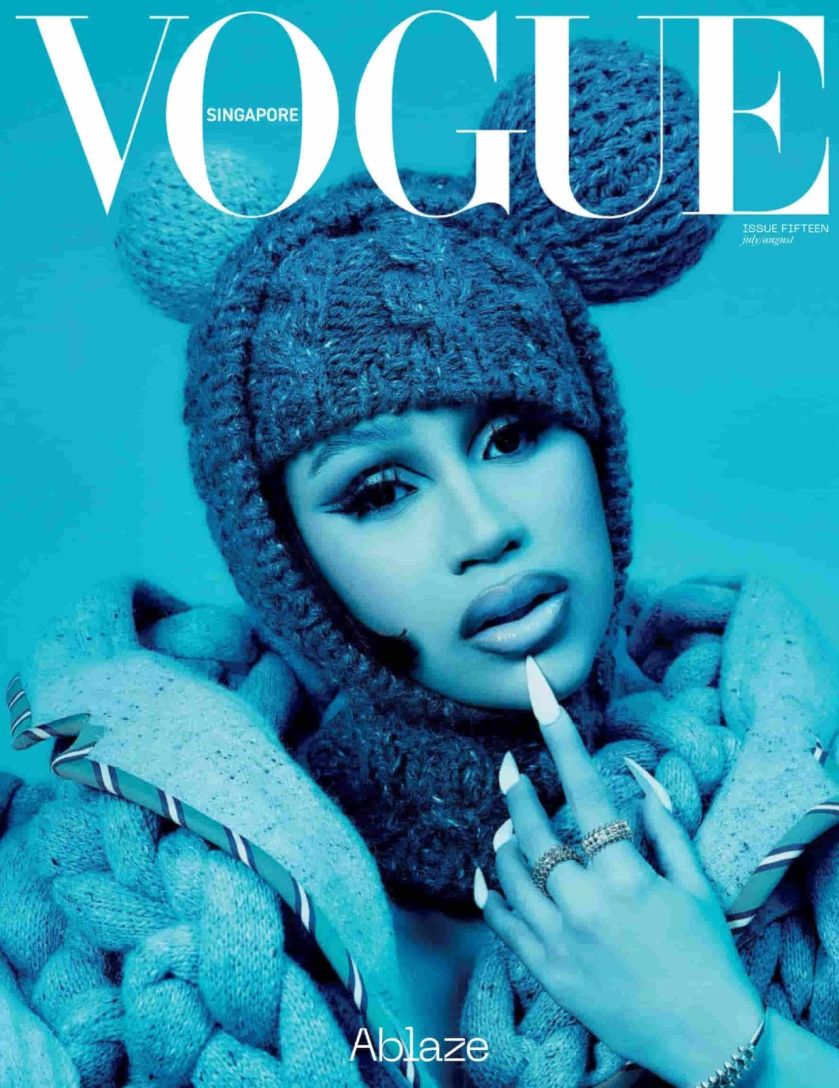 VOGUE SINGAPORE magazine side cover  July 2022