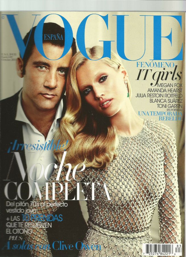 VOGUE SPAIN magazine side cover  October 2011