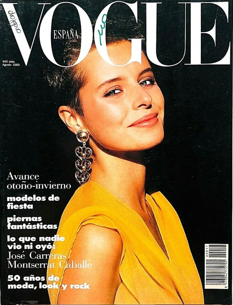 VOGUE SPAIN magazine side cover  August 1989