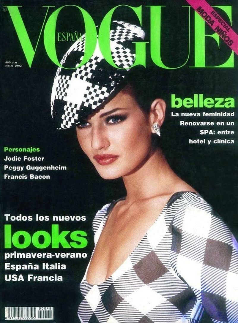 VOGUE SPAIN magazine side cover  March 1992