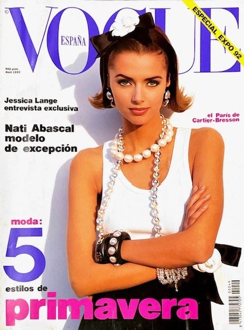 VOGUE SPAIN magazine side cover  April 1992
