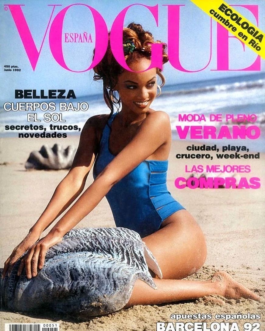 VOGUE SPAIN magazine side cover  June 1992