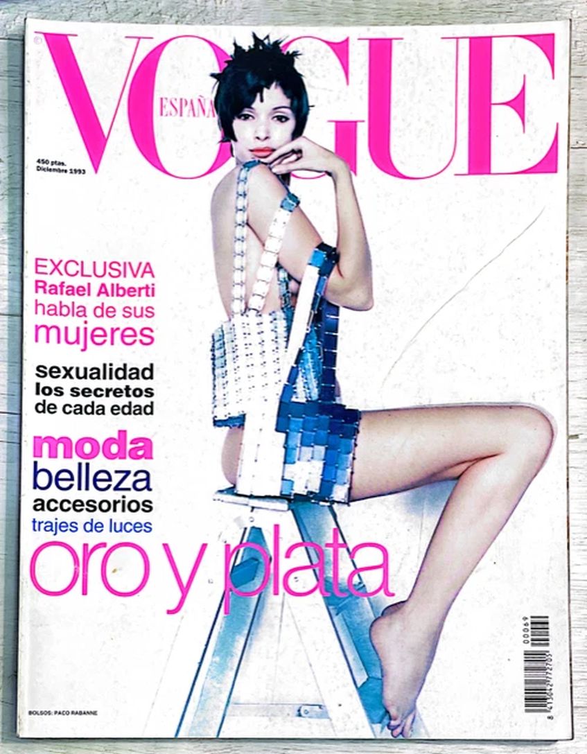 VOGUE SPAIN magazine side cover  December 1993