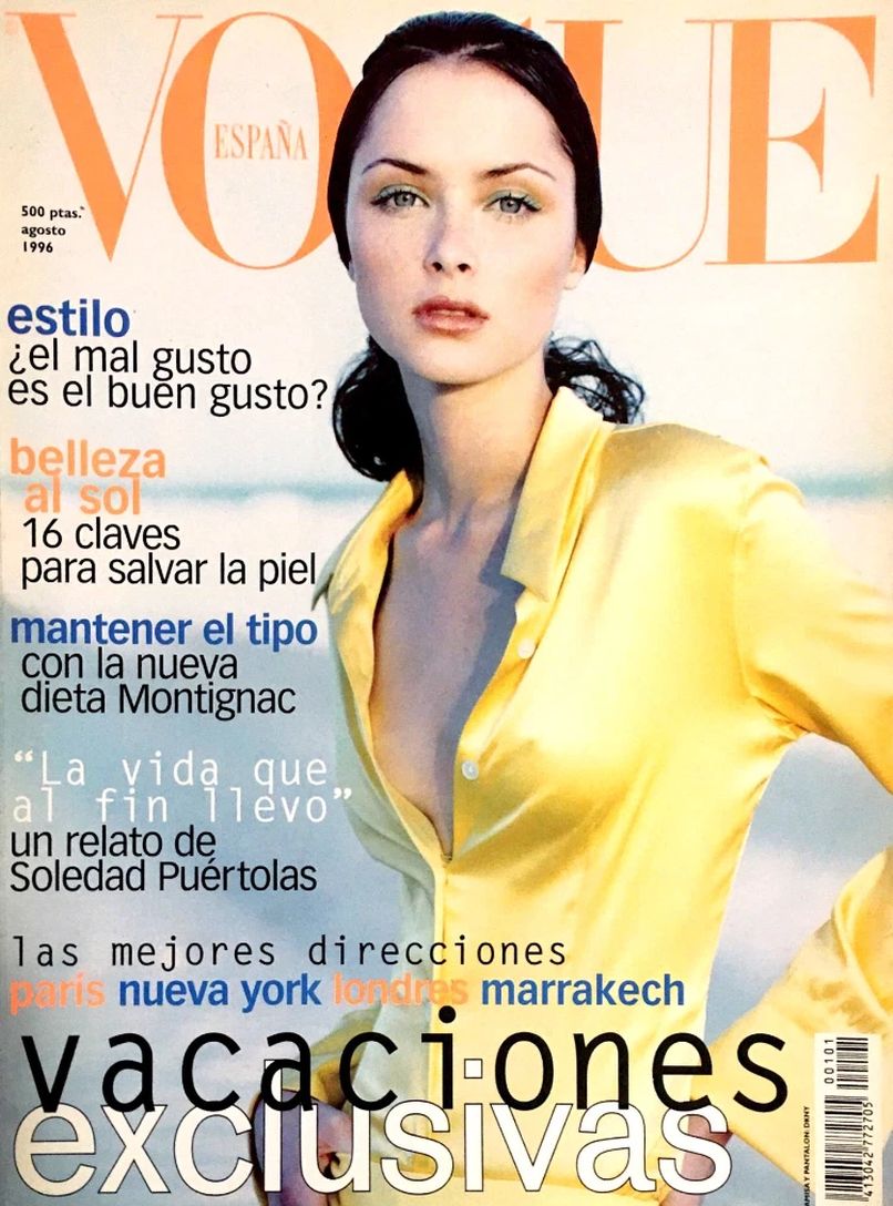 VOGUE SPAIN magazine side cover  August 1996