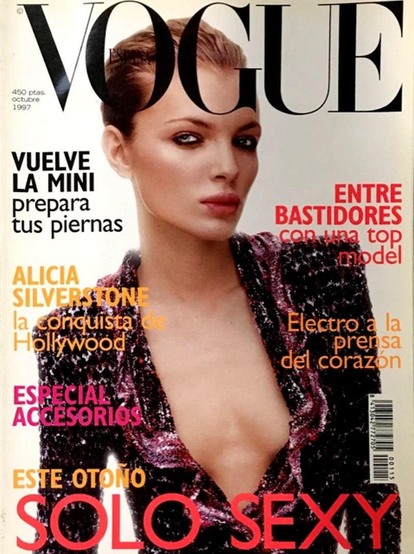 VOGUE SPAIN magazine side cover  October 1997