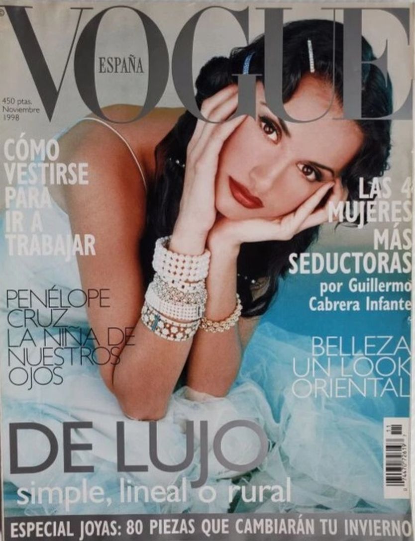 VOGUE SPAIN magazine side cover  November 1998