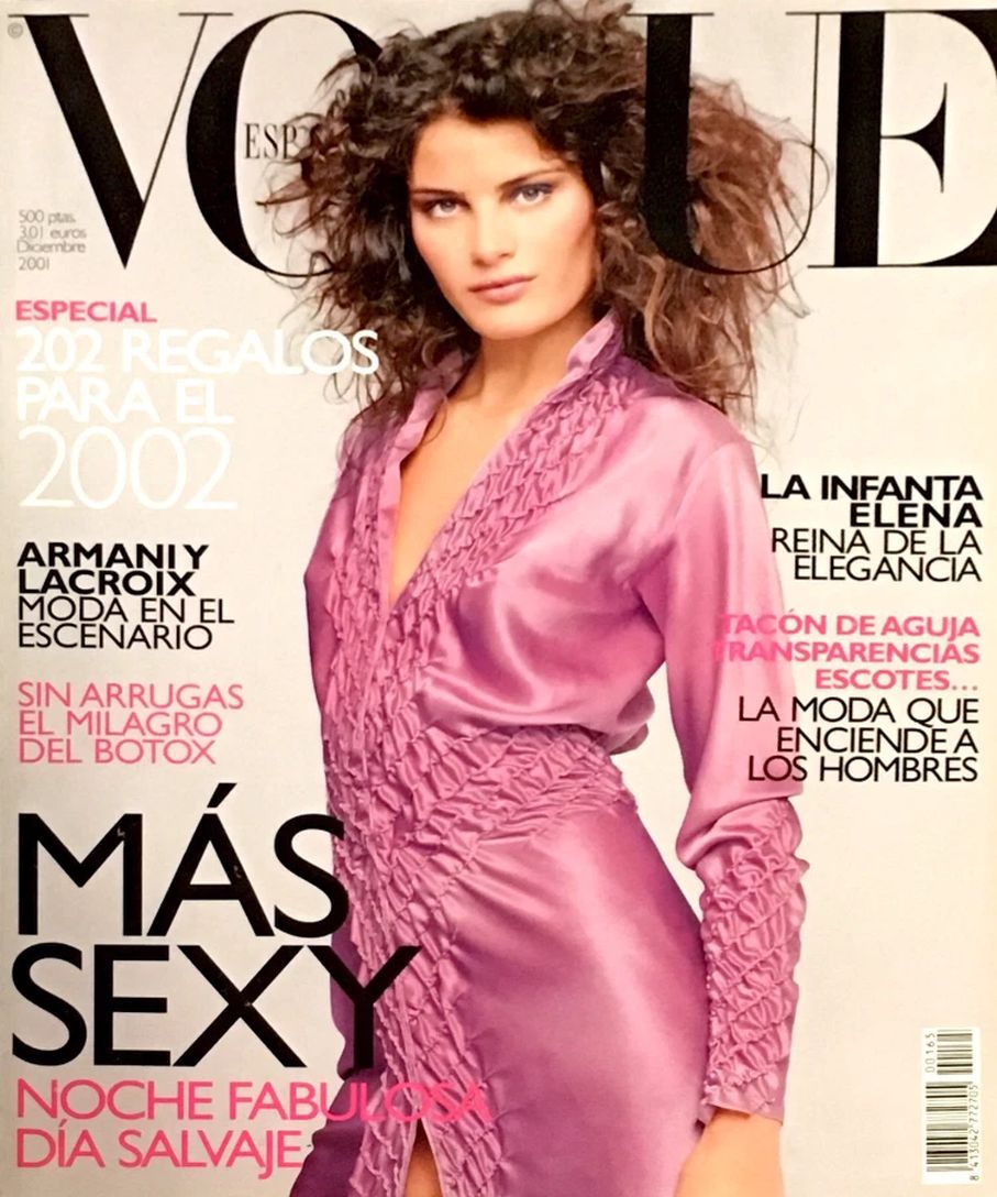 VOGUE SPAIN magazine side cover  December 2001
