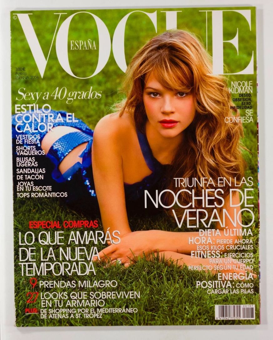 VOGUE SPAIN magazine side cover  August 2004