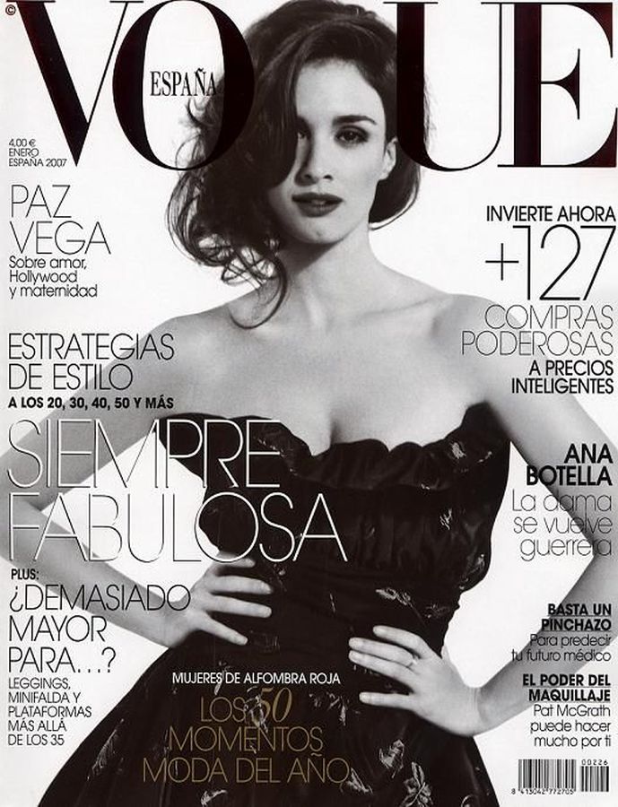 VOGUE SPAIN magazine side cover  January 2007