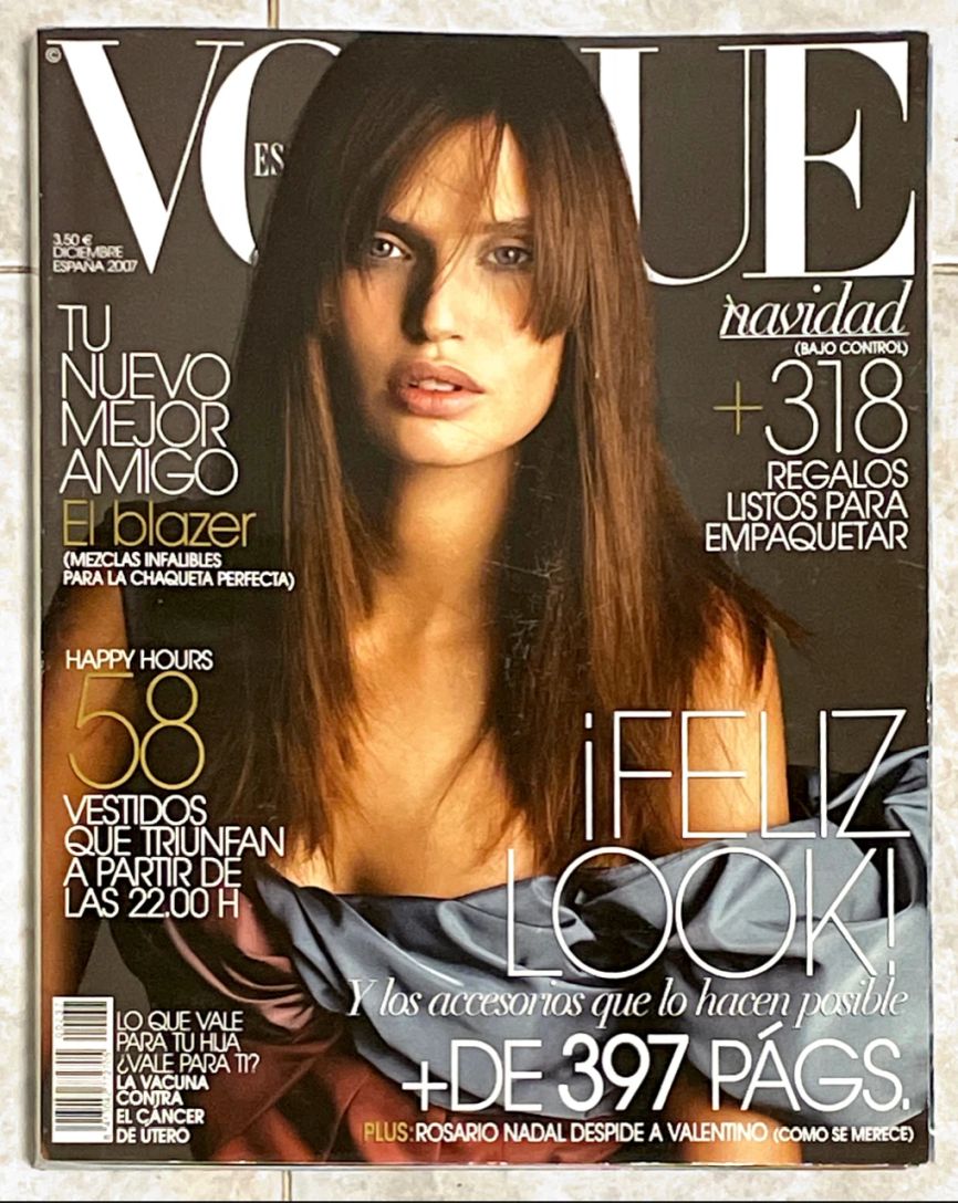 VOGUE SPAIN magazine side cover  December 2007