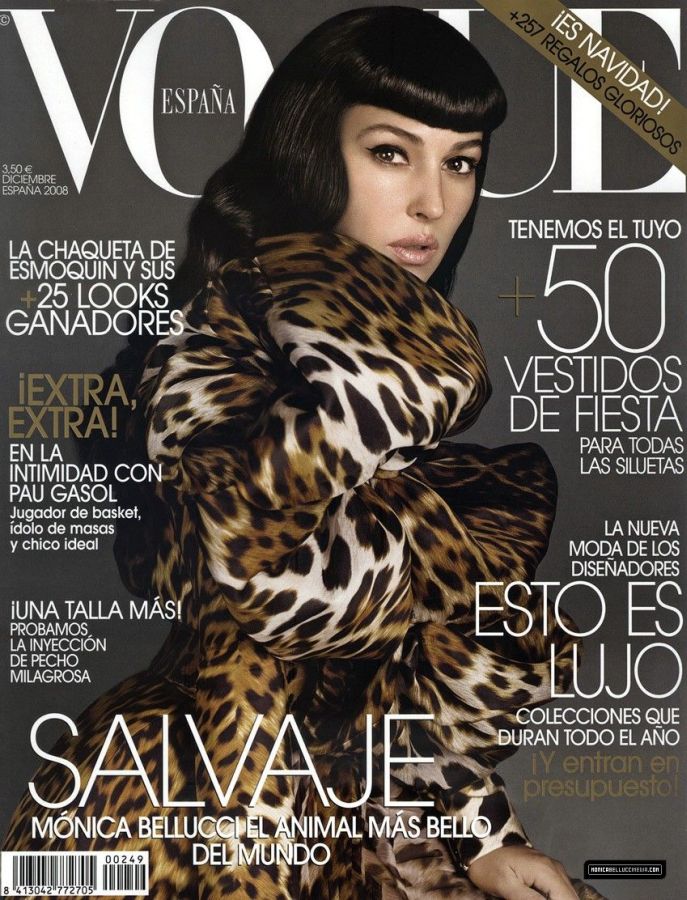 VOGUE SPAIN magazine side cover  December 2008