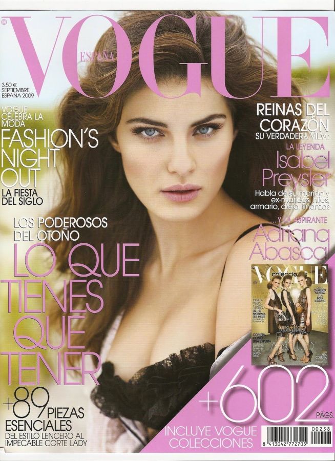 VOGUE SPAIN magazine side cover  September 2009