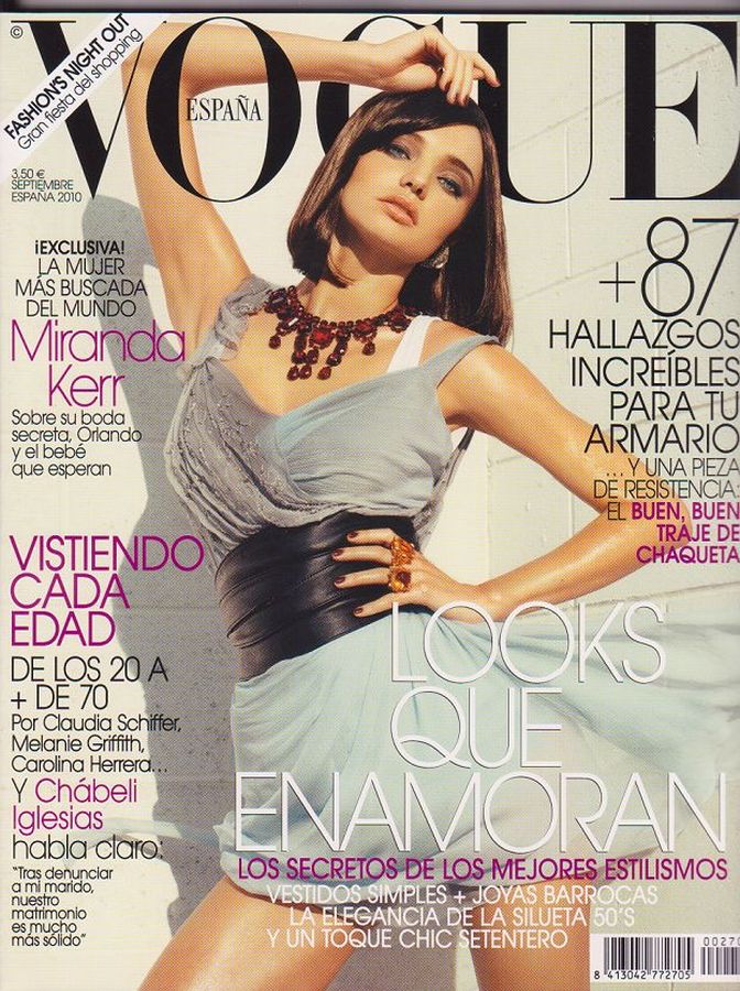 VOGUE SPAIN magazine side cover  September 2010