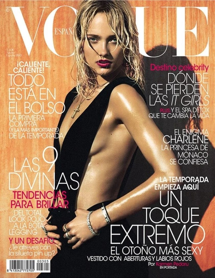 VOGUE SPAIN magazine side cover  August 2013