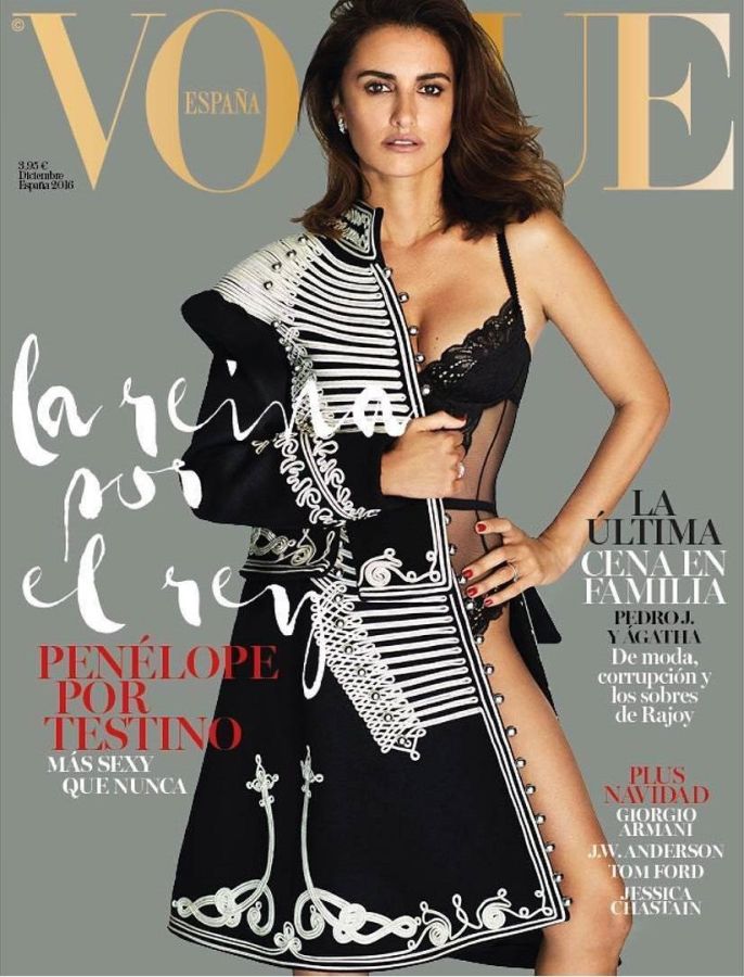 VOGUE SPAIN magazine side cover  December 2016