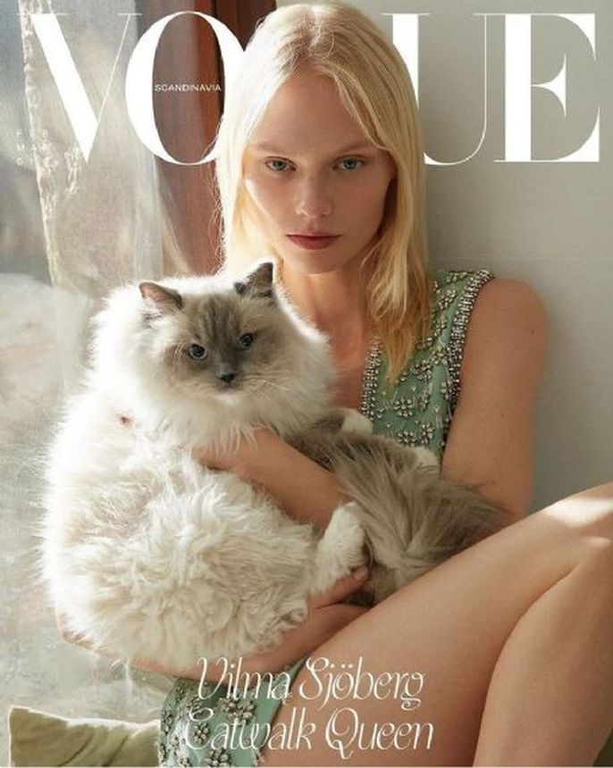 VOGUE SWEDEN magazine side cover  February/March 2024
