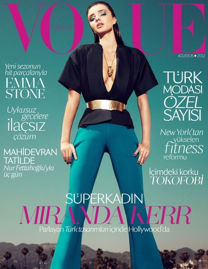 VOGUE TURKEY magazine side cover  August 2012