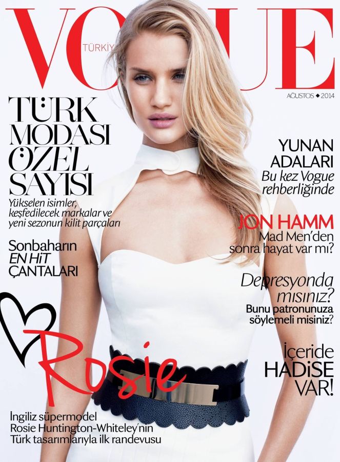 VOGUE TURKEY magazine side cover  August 2014